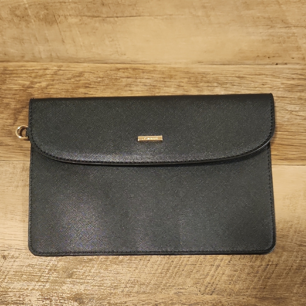 NWOT Black Faux Leather Clutch